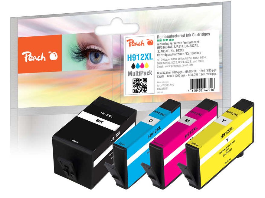 Peach PI300-977 - Hohe (XL-) Ausbeute - 31 ml - 12 ml - 895 Seiten - 4 Stück(e) - Multipack