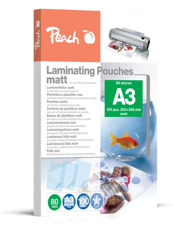 Peach S-PP580-15 - Transparent - Matt - A3 - Thermodruck - 0,08 mm - 100 Stück(e), Ansicht 2