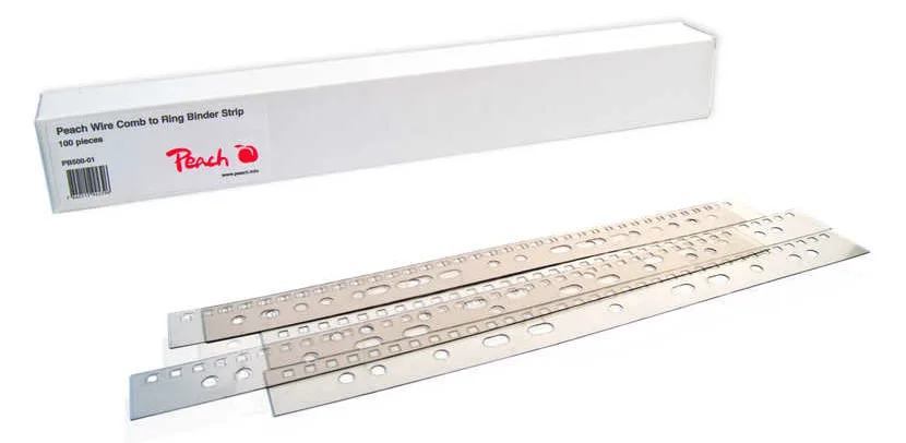 Peach Wire Comb to Ring Binder Strip, Ansicht 2