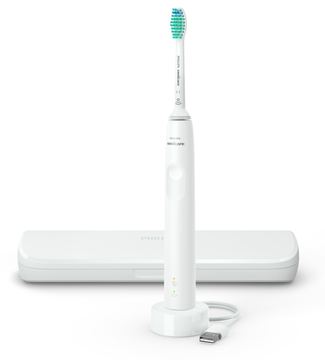 Philips 3100 series HX3673/13 Elektrische Schallzahnbürste + Reiseetui - Weiß - Erwachsener - Schallzahnbürste von LumaTech