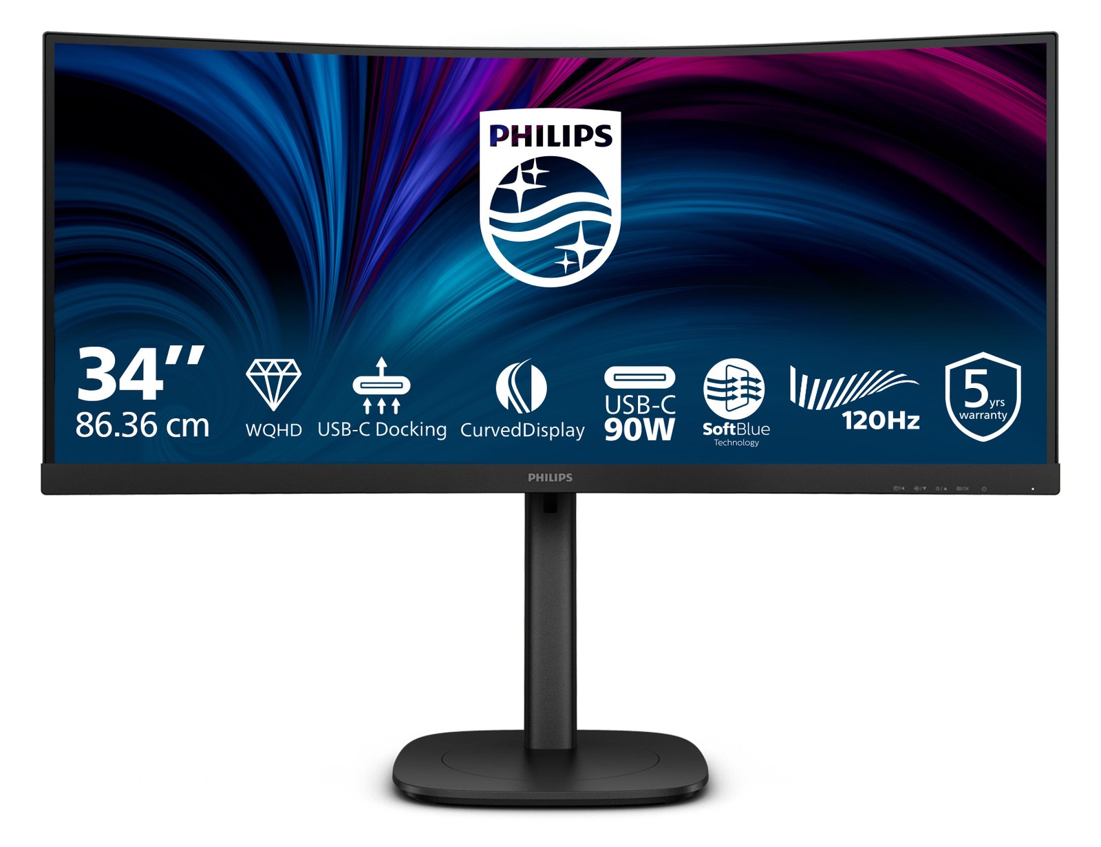 Philips 34B2U3600C - 3000 Series - LED-Monitor - gebogen - 86.4 cm (34)