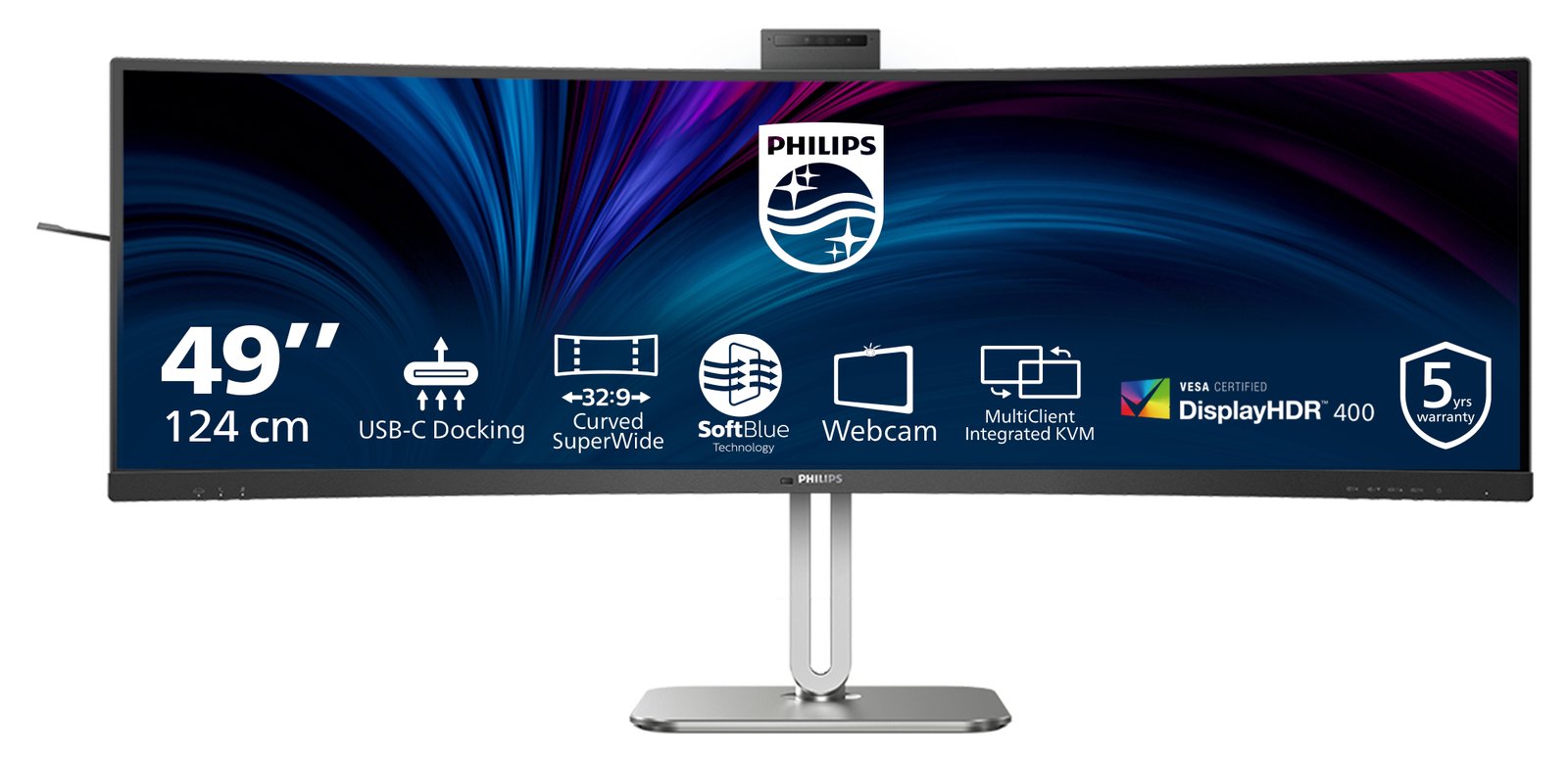 Philips 49B2U6900CH - 6000 Series - LED-Monitor - gebogen - USB - 124.5 cm (49)