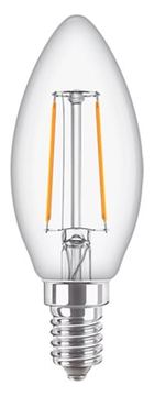 Philips CorePro - Glühbirne mit LED-Filament - Form: B35 - klar Finish - E14 - 2 W (Entsprechung 25 W) von LumaTech