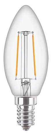 Philips CorePro - Glühbirne mit LED-Filament - Form: B35 - klar Finish - E14 - 2 W (Entsprechung 25 W)