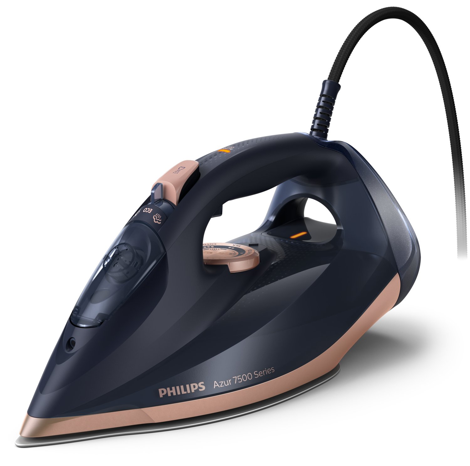 Philips DST7510/80 - Trocken- & Dampfbügeleisen - SteamGlide Elite-Sohle - 2 m - Schwarz - 55 g/min - 0,3 l