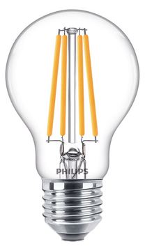 Philips Glühbirne mit LED-Filament - Form: A60 - klar Finish - E27 - 10.5 W (Entsprechung 100 W) von LumaTech