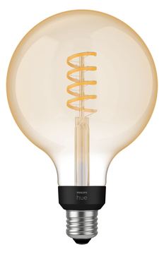 Philips Hue White ambiance - Glühbirne mit LED-Filament - Form: G125 - klar Finish - E27 - 7 W (Entsprechung 40 W) von LumaTech