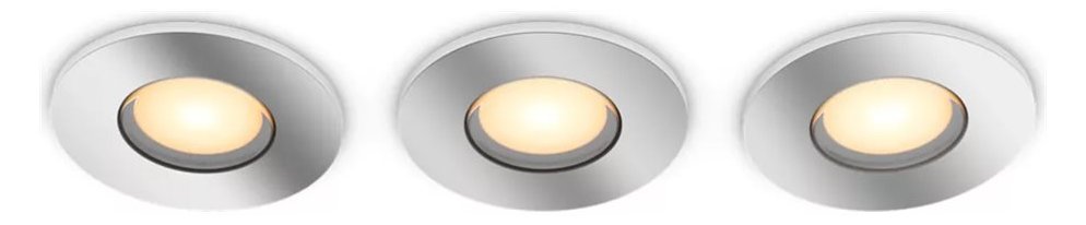 Philips Hue White ambiance Adore - Vertieftes Spotlicht - GU10 - 4.2 W - Klasse E - 2200-6500 K - Chrom (3er Pack)