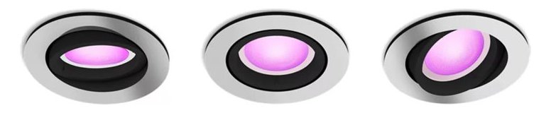 Philips Hue White and Color Ambiance Centura - Vertieftes Spotlicht - GU10 - 4.2 W - Klasse E - 2000-6500 K - (3er Pack)
