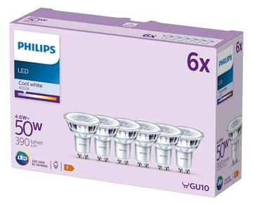 Philips LED Classic - LED-Spot-Glühbirne - klar Finish - GU10 - 4.6 W (Entsprechung 50 W) von LumaTech