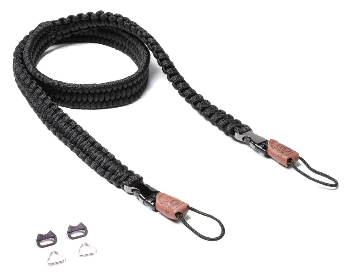 C-ROPE Kameragurt Traveler aus Paracord 100cm Silent Black retail