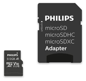 Philips MicroSDXC Card Class 10 Uhs-I U1 incl. Adapter - Extended Capacity SD (MicroSDHC) - 512 GB von LumaTech