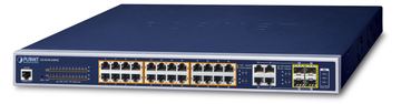 Planet GS-4210-24P4C - Switch - managed - 24 x 10/100/1000 (PoE+) von LumaTech
