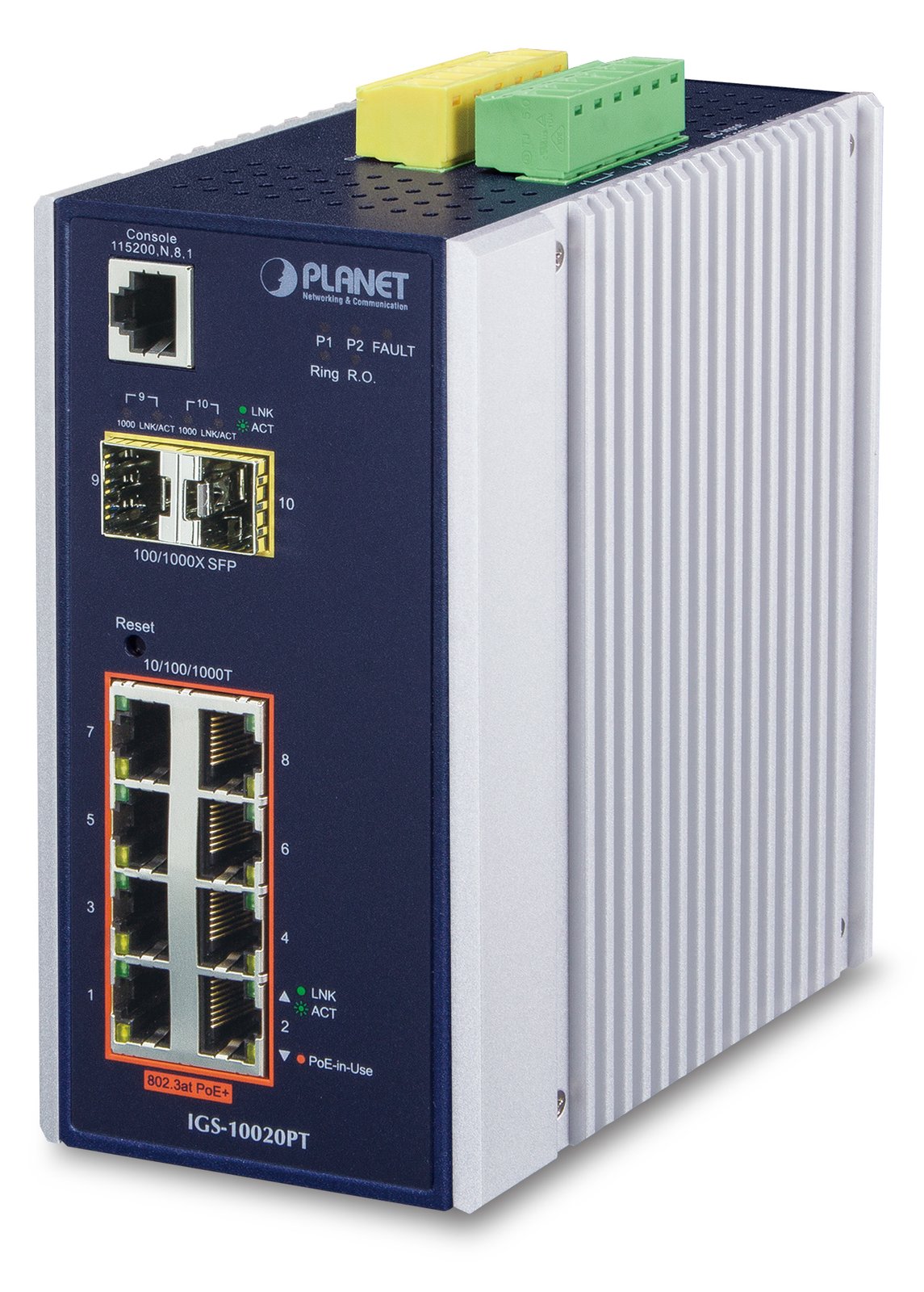 Planet IGS-10020PT - Switch - managed - 8 x 10/100/1000 (PoE)