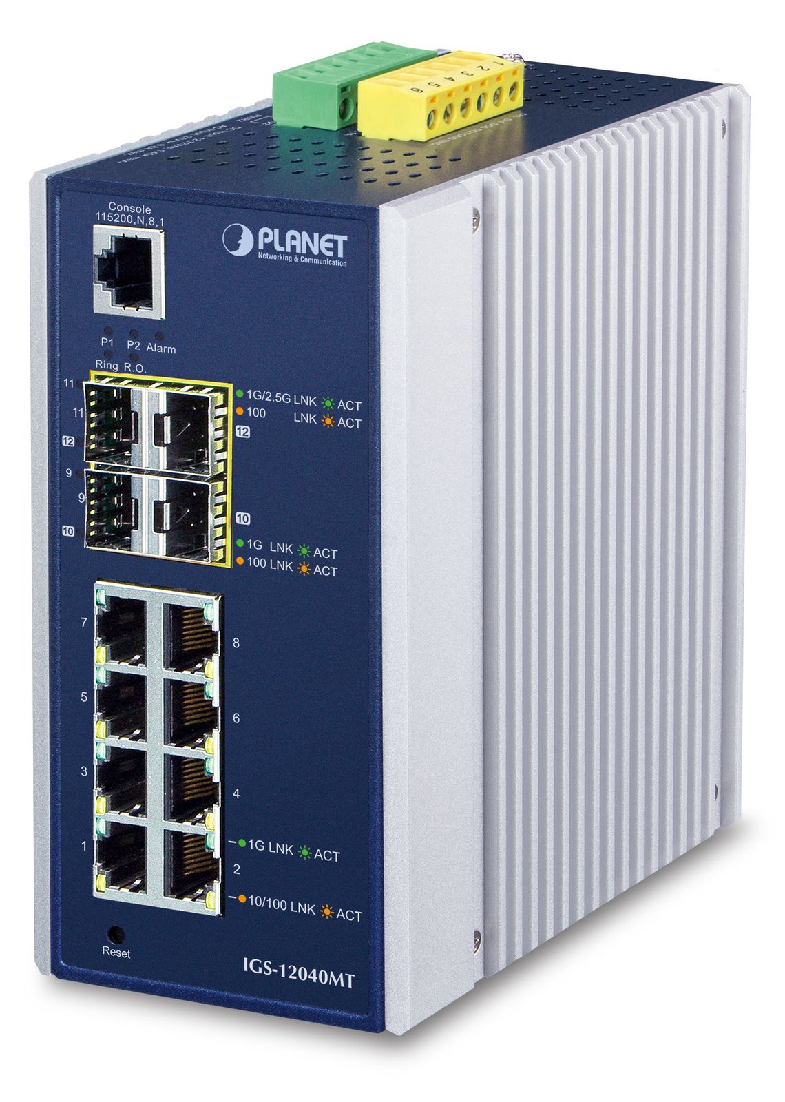 Planet IGS-12040MT - Switch - managed - 8 x 10/100/1000 + 4 x Gigabit SFP