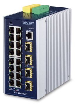 Planet IGS-20040MT - Switch - managed - 16 x 10/100/1000 + 4 x Gigabit SFP von LumaTech