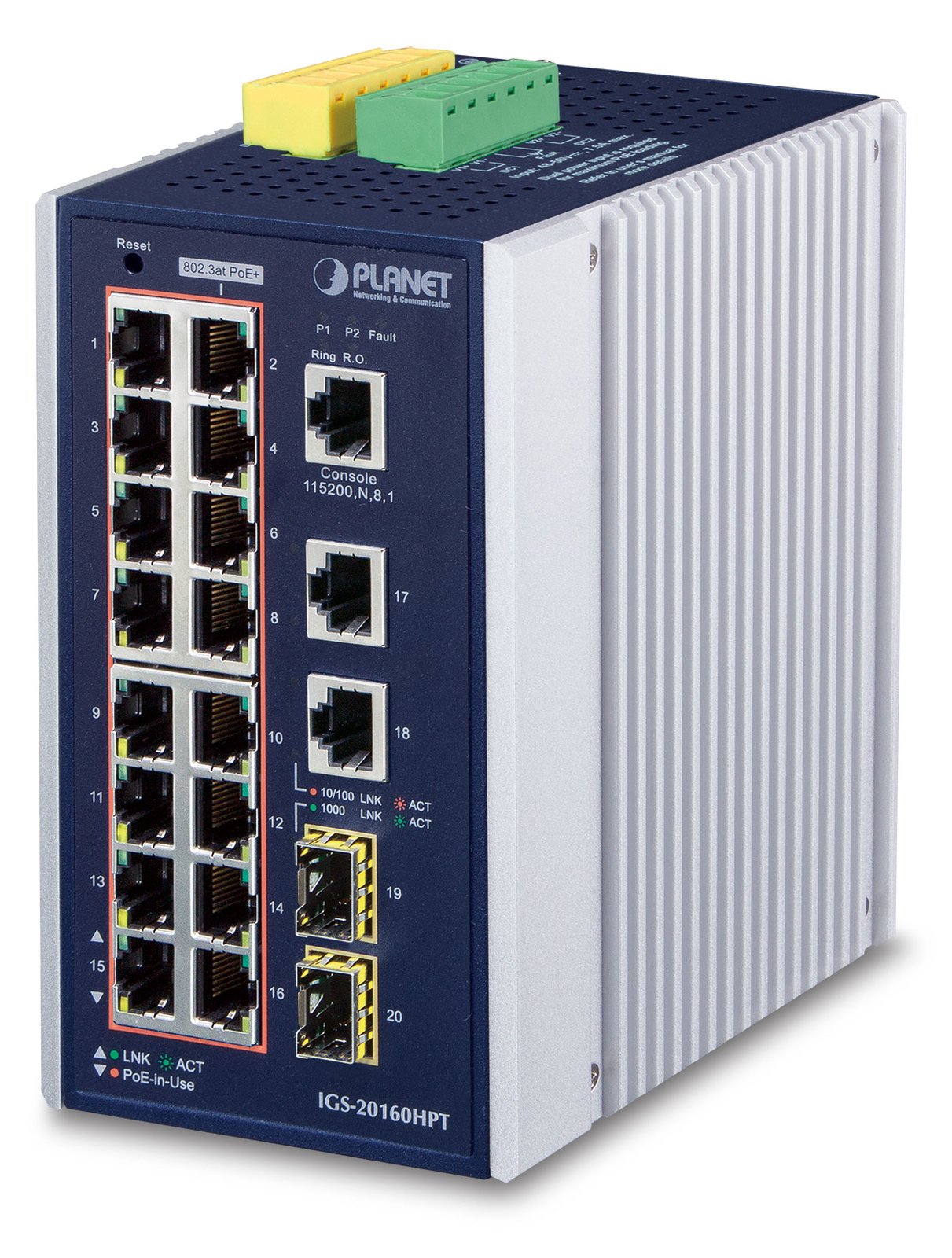 Planet IGS-20160HPT - Switch - L3 - managed - 16 x 10/100/1000 (PoE+)