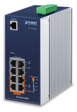 Planet IGS-4215-4P4T - Switch - managed - 4 x 10/100/1000 + 4 x 10/100/1000 (PoE) von LumaTech