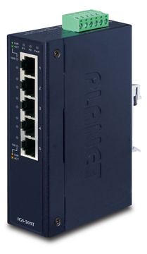 Planet IGS-501T - Switch - 5 x 10/100/1000 - an DIN-Schiene montierbar von LumaTech