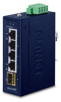 Planet IGS-510TF - Switch - unmanaged - 4 x 10/100/1000 + 1 x 1000Base-X SFP von LumaTech