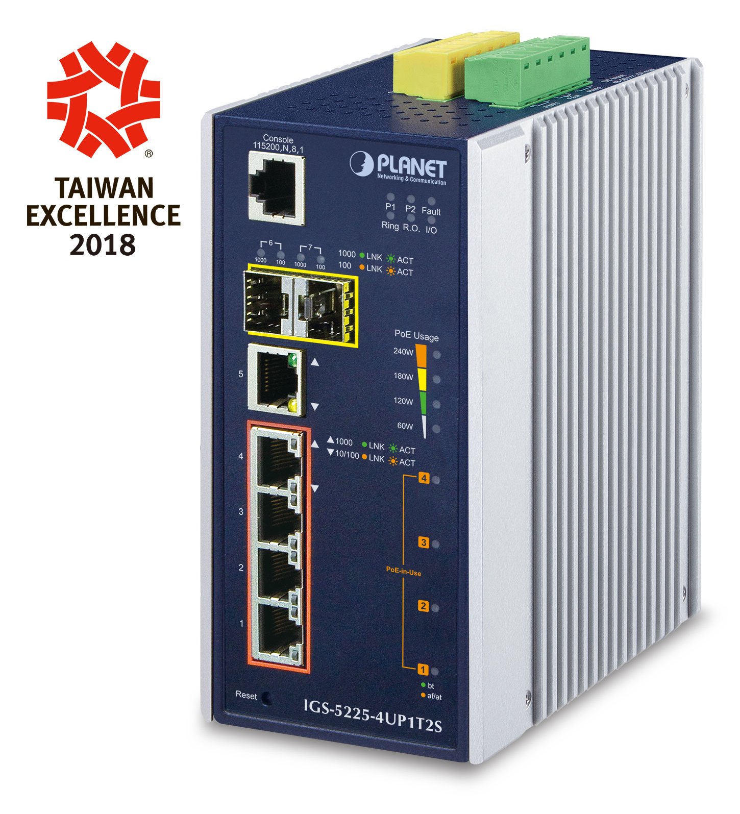 Planet IGS-5225-4UP1T2S - Switch - L2+ - managed - 1 x 10/100/1000 + 4 x 10/100/1000 (UPOE)