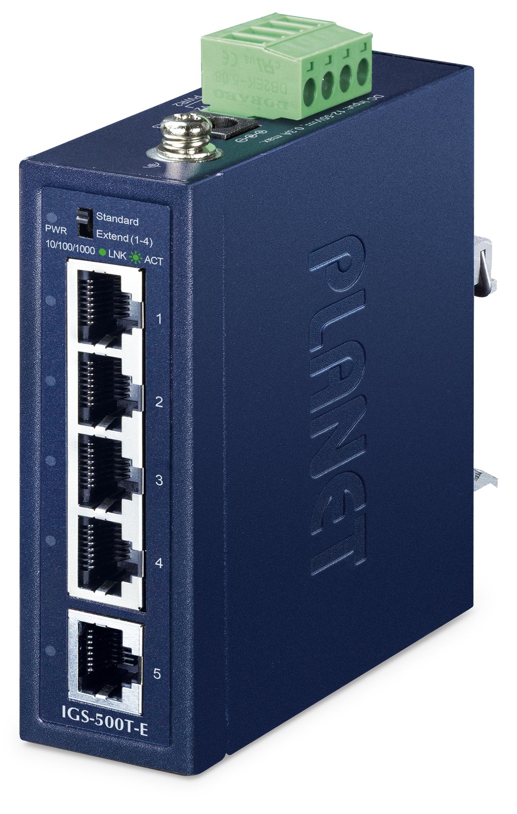Planet Industrial 1000T Compact Switch IGS-500T-E - Switch - 1 Gbps