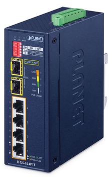 Planet Industrial 100TX+ 100TX SFP IFGS-624PTF - Switch - 0,1 Gbps von LumaTech