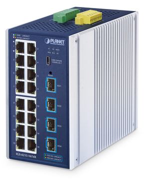 Planet Industrial L2/L4 Managed Switch IGS-4215-16T4 - Switch - 1 Gbps von LumaTech