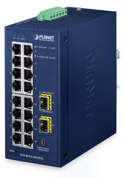 Planet Industrial Managed Switch IGS-4215-16T2S-U - Switch - 1 Gbps von LumaTech