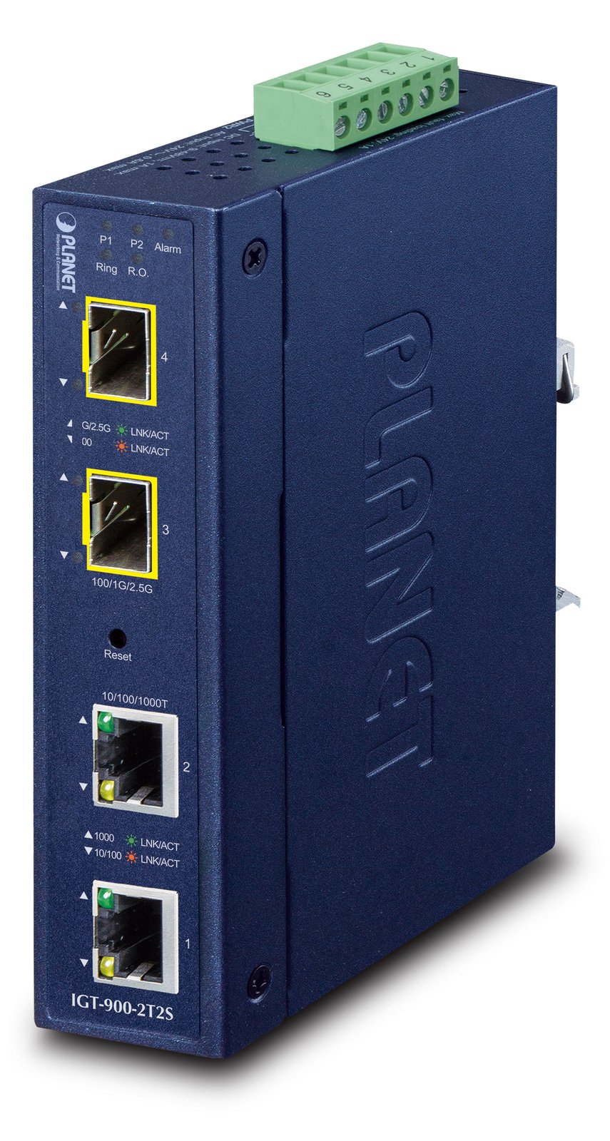 Planet Industrial Media Converter IGT-900-2T2S - Converter - 0,1 Gbps