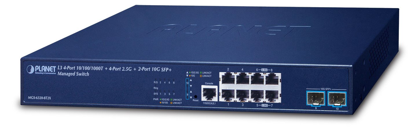 Planet L3 GE MGS-6320-8T2X - Switch - 0,1 Gbps