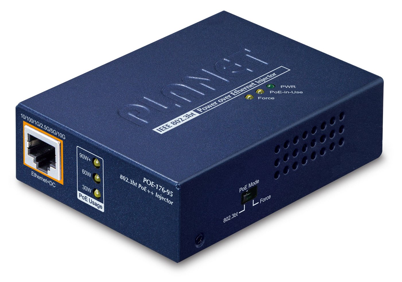 Planet Single-Port PoE++ Injector 95W PoE-176-95 - Switch - 10 Gbps