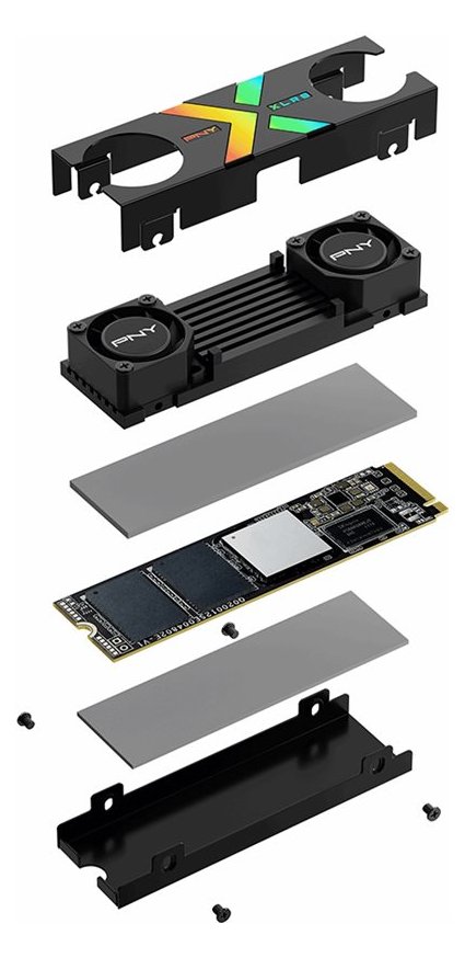 PNY XLR8 CS3150 - SSD - 1 TB - intern - M.2 2280 - PCI Express 5.0 x4 (NVMe)