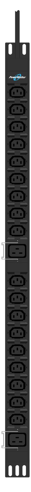 PowerWalker 10133024 - Standard - 0U - Senkrecht - Schwarz - 20 AC-Ausgänge - C13-Koppler - C19-Koppler