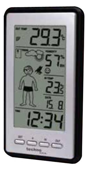 Proficell Techno Line WS 9632-IT - Wetterstation - Grau