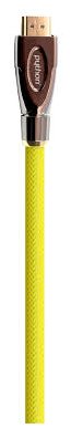 PYTHON Anschlusskabel HDMI 2.0 Kabel 4K2K / UHD 60Hz - 24K vergoldete Kontakte - OFC - Nylongeflecht gelb - 0,5m