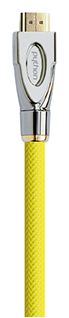 PYTHON Anschlusskabel HDMI mit Ethernet 4K2K / UHD - AKTIV (Redmere Chipsatz) - OFC - Nylongeflecht gelb - 30m von LumaTech