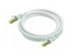 PYTHON Series RJ45 Patchkabel mit Cat. 7 Rohkabel - Rastnasenschutz (RNS) und Nylongeflecht - S/FTP - weiß - 2m