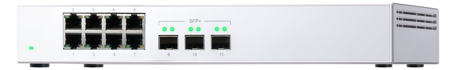 QNAP QSW-308S - Switch - unmanaged - 3 x 10 Gigabit SFP+ + 8 x 10/100/1000