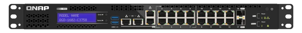 QNAP Smart Edge QGD-1602 - Switch - Smart - 2 x 10 Gigabit SFP+ + 8 x 2.5GBase-T + 8 x 10/100/1000, Ansicht 2
