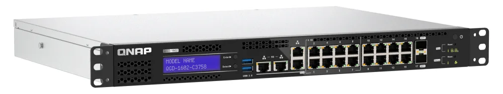 QNAP Smart Edge QGD-1602 - Switch - Smart - 2 x 10 Gigabit SFP+ + 8 x 2.5GBase-T + 8 x 10/100/1000, Ansicht 4