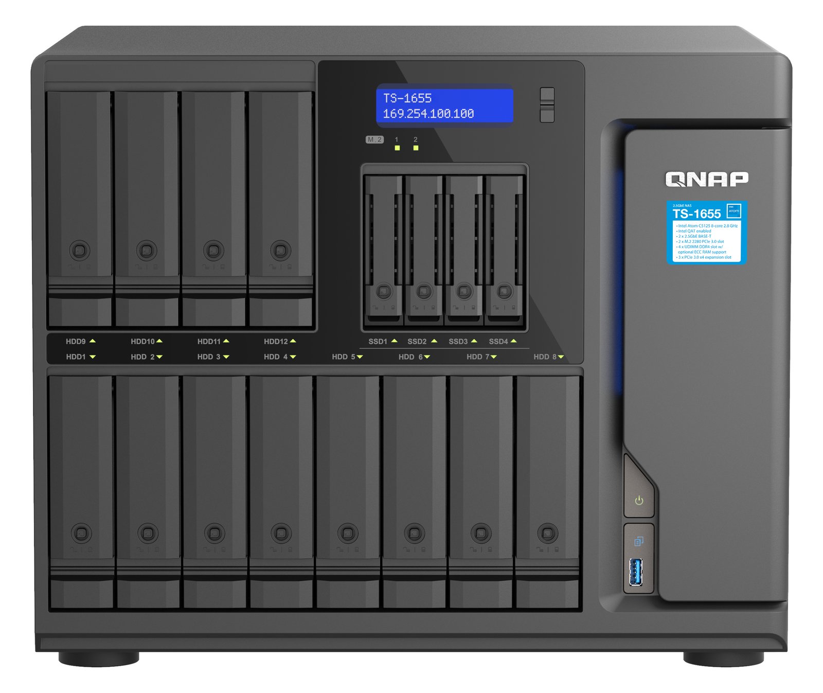 QNAP TS-1655 - NAS-Server - 16 Schächte - SATA 6Gb/s