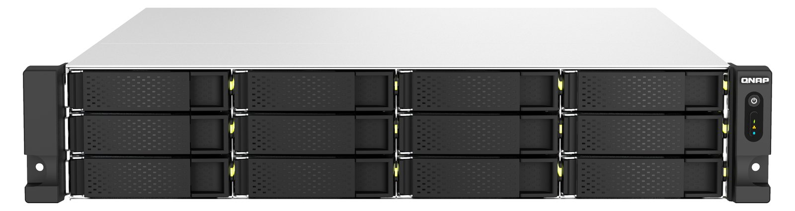 QNAP TS-H1887XU-RP - NAS - Rack (2U) - Intel Xeon E - E-2336 - Schwarz - Weiß