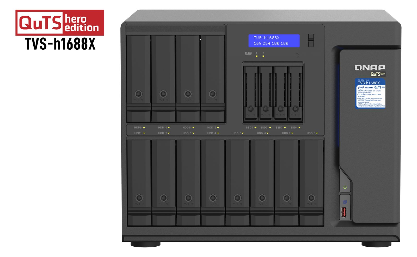 QNAP TVS-H1688X - NAS-Server - 16 Schächte - SATA 6Gb/s