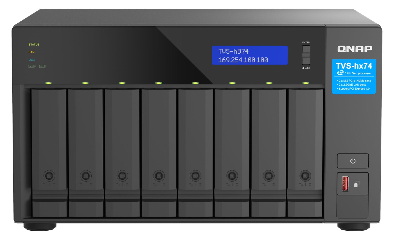 QNAP TVS-h874T-i7-32G 8 Bay Tower NAS