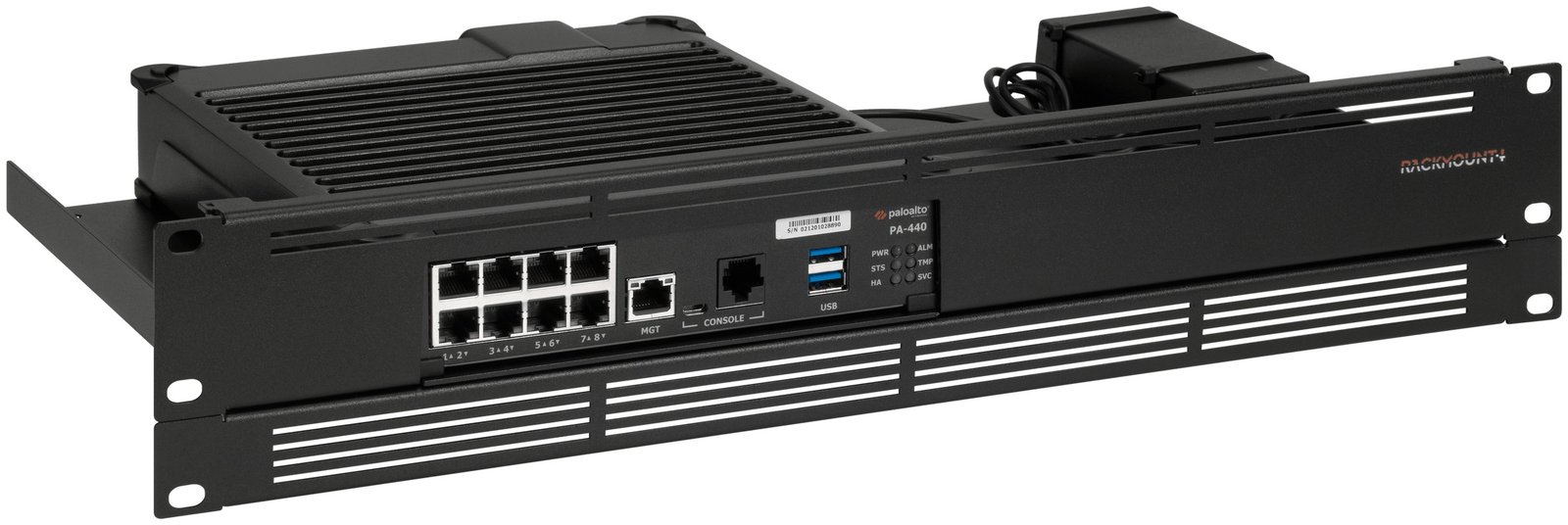 Rackmount.IT RM-PA-T7 - Netzwerk-Einrichtung - Rack montierbar - Signalschwarz RAL9004 - 1.3U - 48.3 cm (19)