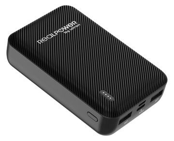 RealPower PB-10000 SE - 10000 mAh - Lithium Polymer (LiPo) - Schwarz von LumaTech
