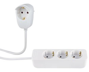 REV Ritter REV 0012312114 - 2 m - Indoor - 1,5 mm² - Weiß - 4 AC-Ausgänge - 230 V