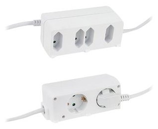 REV Ritter REV BiniPlus 6i - Steckdosenleiste - Wechselstrom 230 V - 3500 Watt - Ausgangsanschlüsse: 6(2-polig, 3-polig)