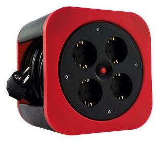 REV Ritter REV Cable box S - Verlängerungsrolle - Wechselstrom 230 V - 3000 Watt - Ausgangsanschlüsse: 4 (4 x Spannung) von LumaTech